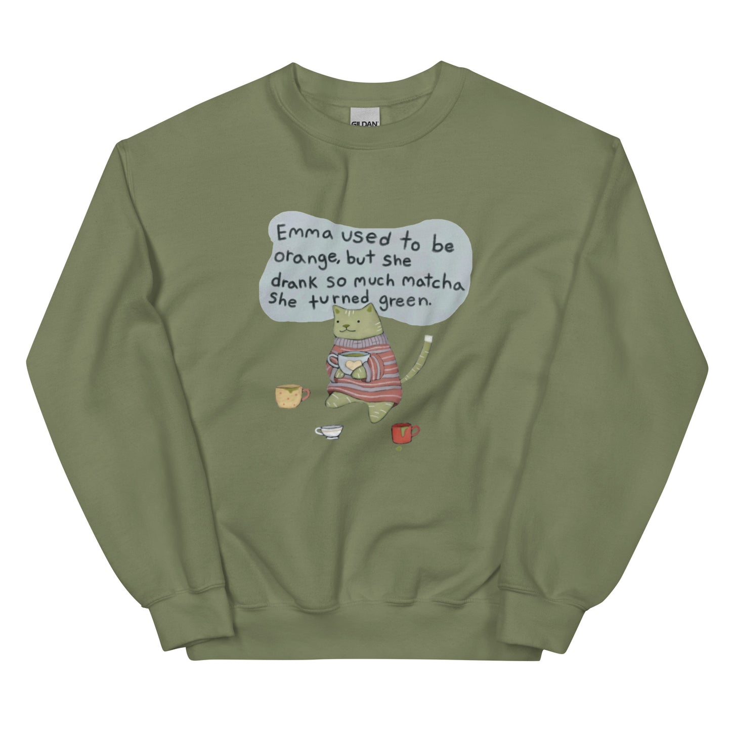 Matcha Cat Unisex Sweatshirt