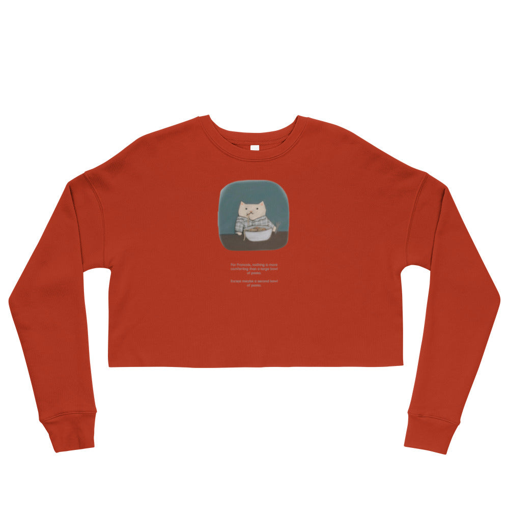 Francois Eats Carbs Crop Sweatshirt