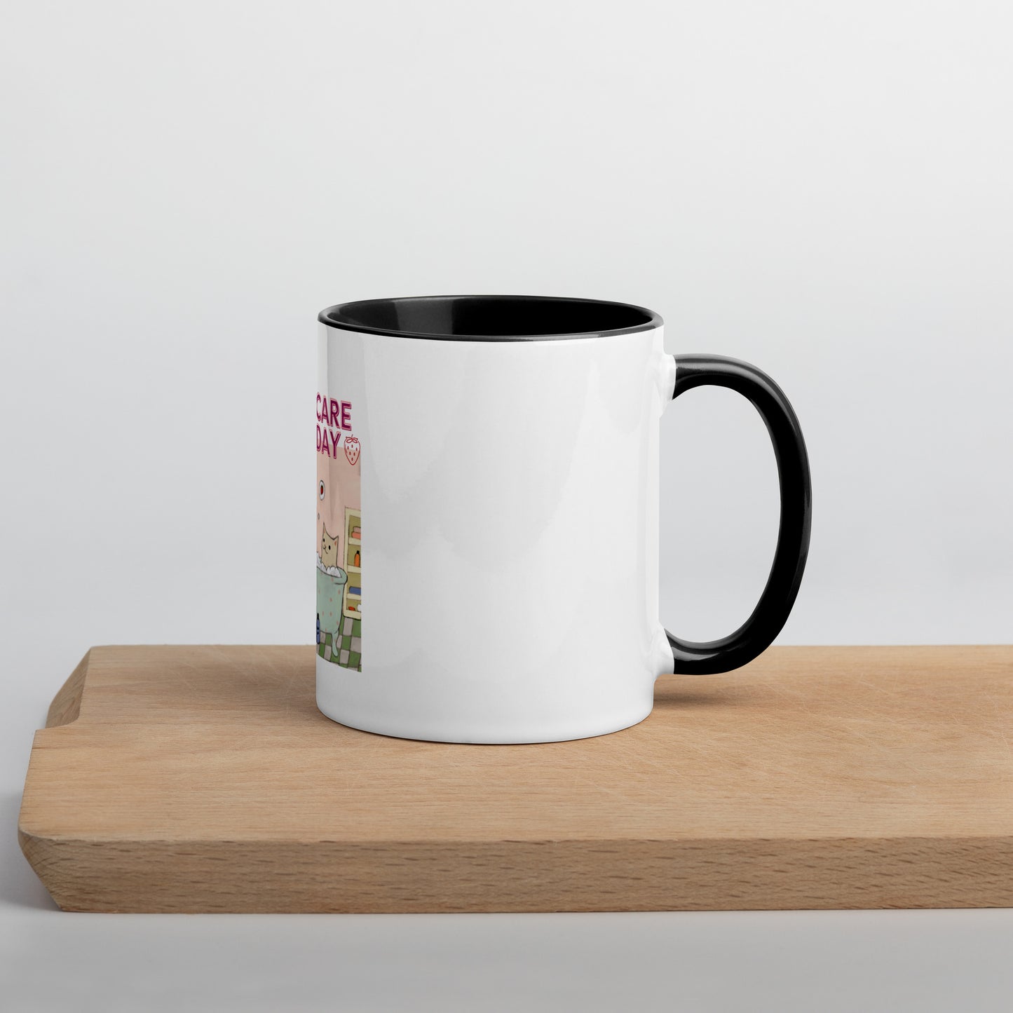 Moonflower Self-Care Sunday Strawberry Cat Mug