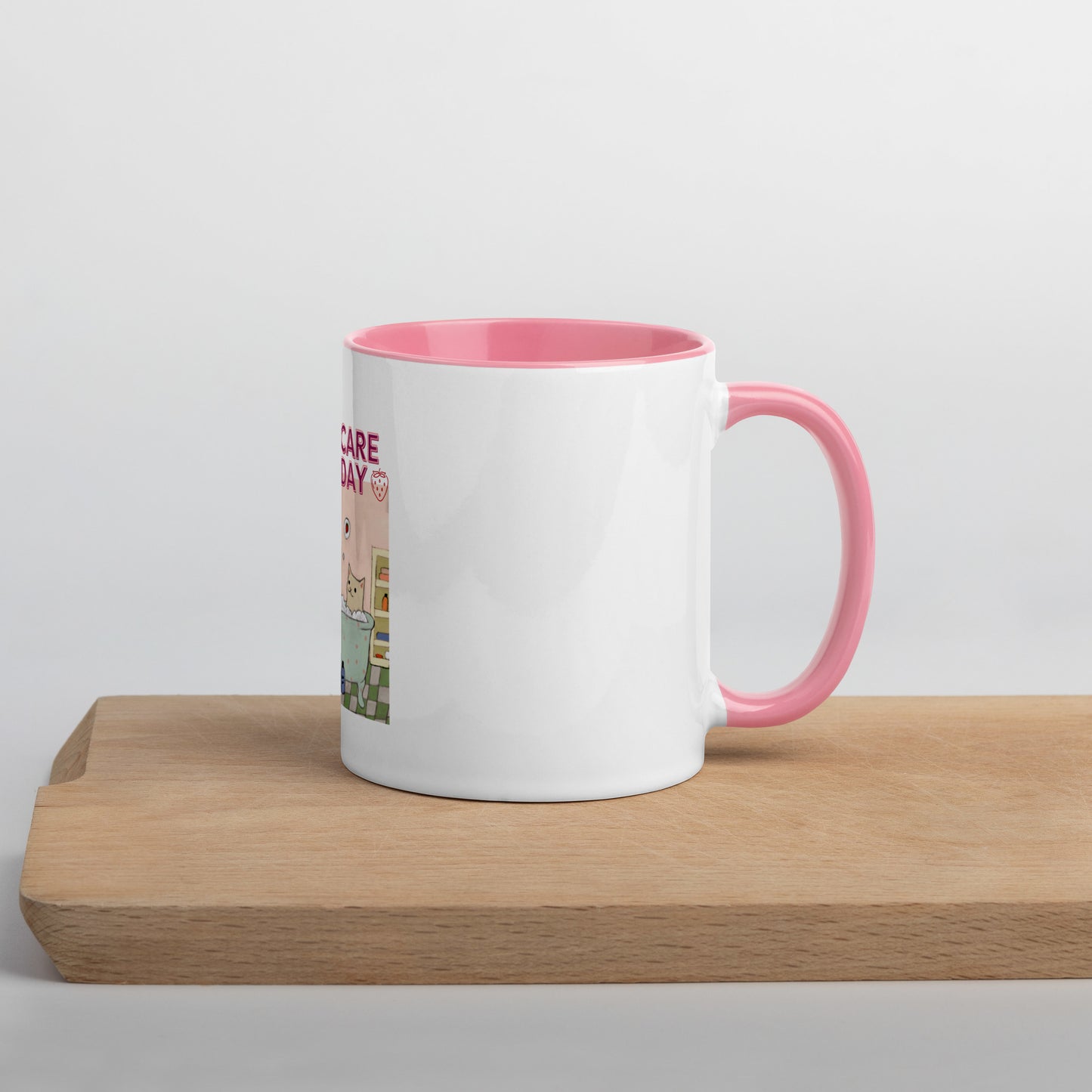 Moonflower Self-Care Sunday Strawberry Cat Mug