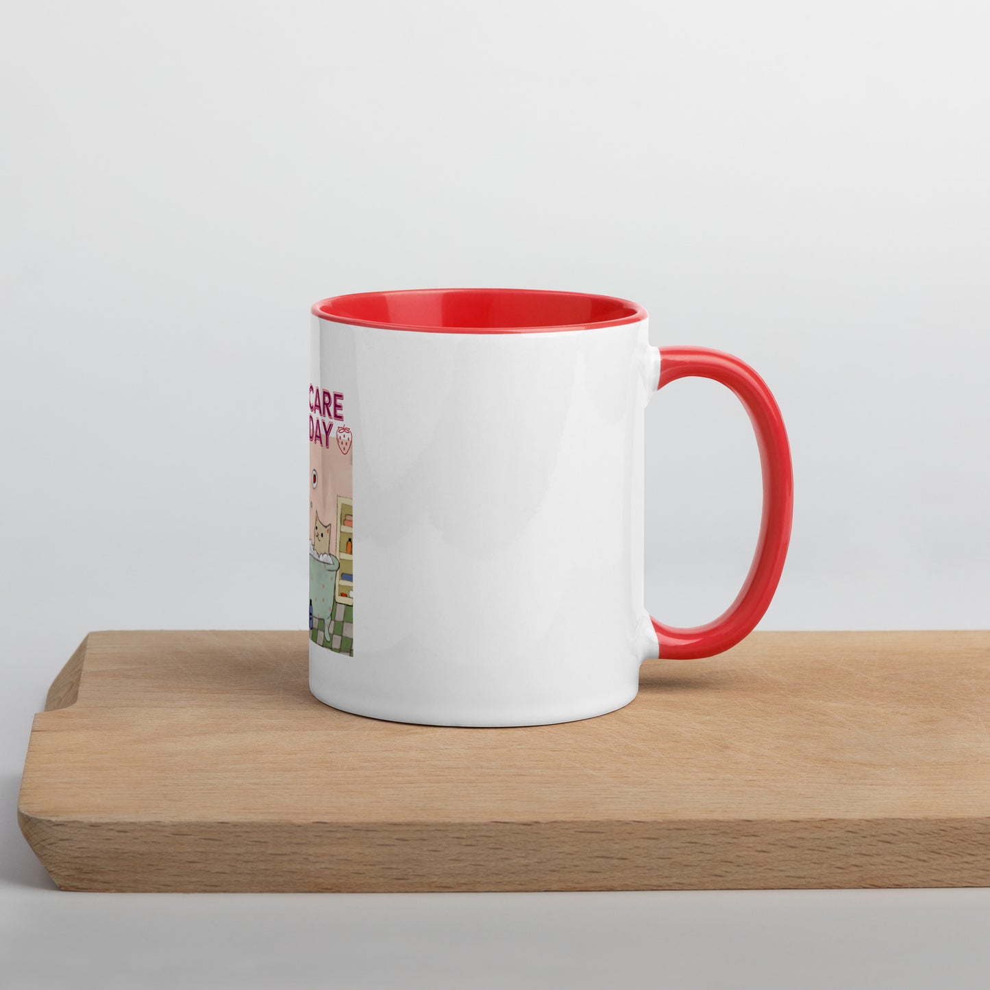 Moonflower Self-Care Sunday Strawberry Cat Mug