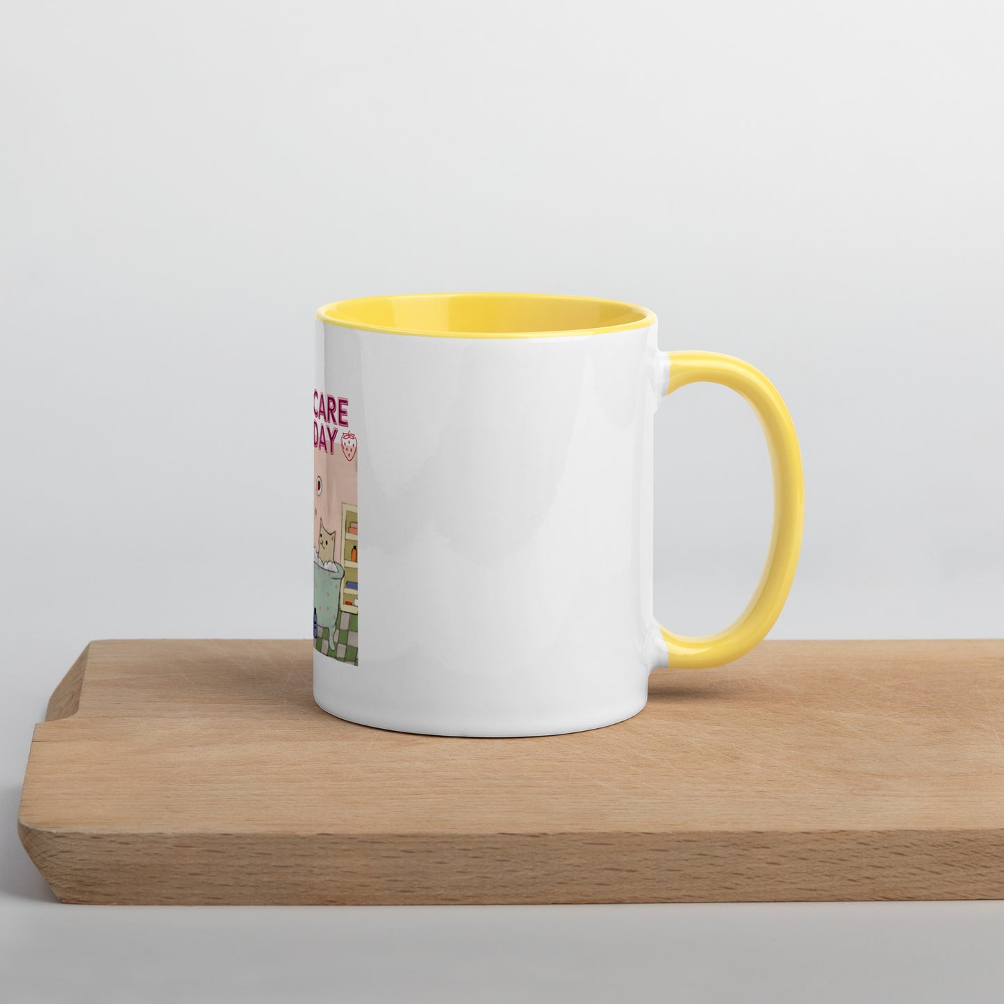 Moonflower Self-Care Sunday Strawberry Cat Mug