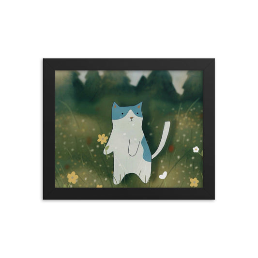 Woodland Ghost Kitty Framed Poster - Spring Print Collection
