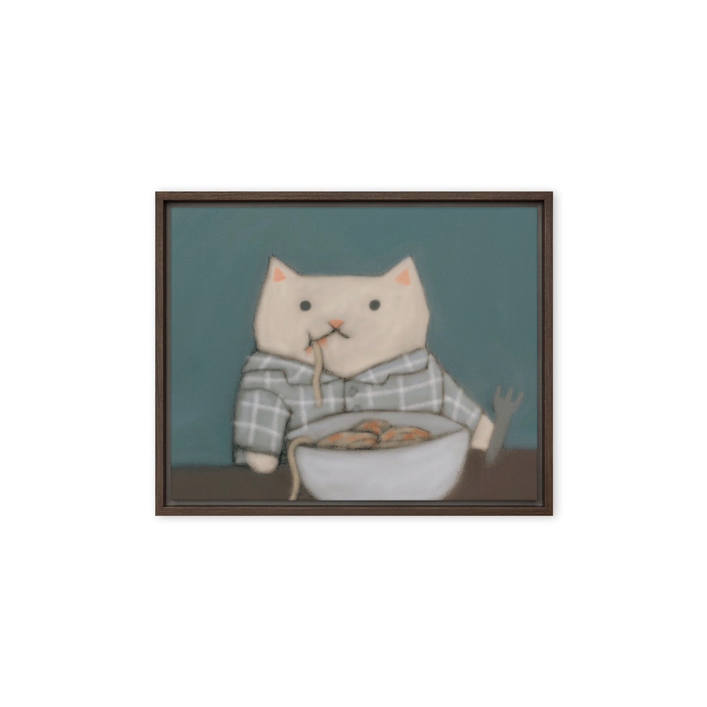 Francois Eats Carbs on Framed Canvas